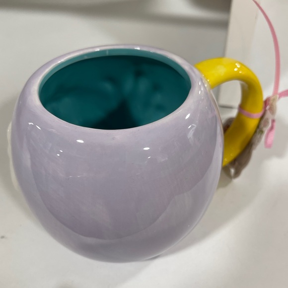 Easter Blue Sky Clayworks Easter Wishes Bunny Lavendar Ceramic coffee Mug NWT - Picture 5 of 5